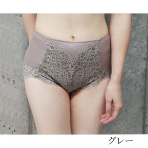 特別特価/ブルームリュクススタイル/日本製の補正下着/メイドインジャパン/japanmade/矯正下着/BLOOMLuXE.STYLE/エレガントショーツ/グレーカラー/エレガントショーツ正面拡大画像/カラー展開